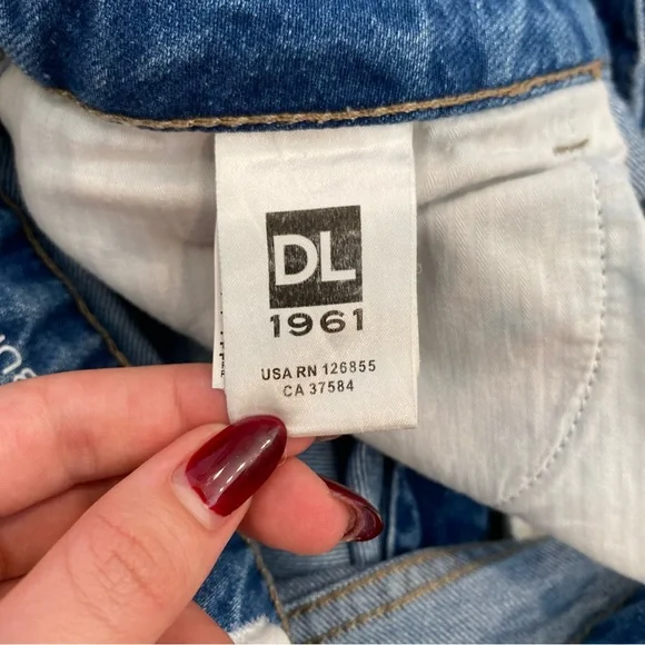 DL1961 Hepburn High Rise Wide Leg Jeans in Slate - Picture 9 of 12